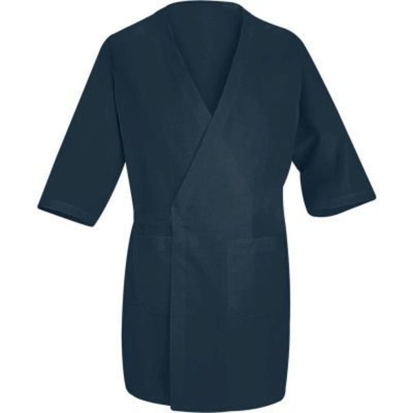 Vf Imagewear Red Kap¬Æ Collarless Butcher Wrap W/Exterior Pockets, Navy, Polyester/Combed Cotton, S WP10NVRGS